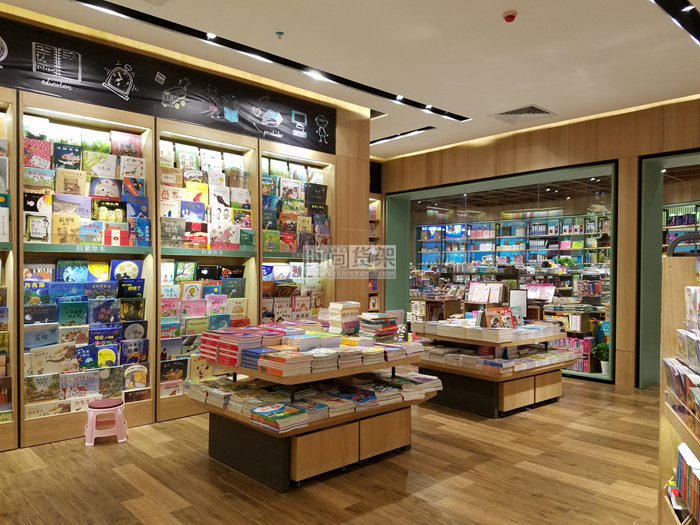 書(shū)店貨架陳列效果圖